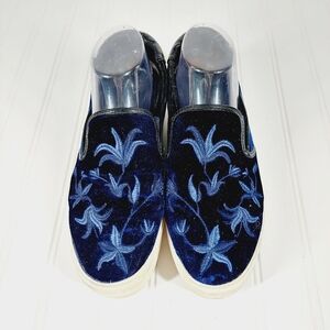 Kenneth Cole New York Alesy Velvet Platform Slip On Sneaker Shoe A62